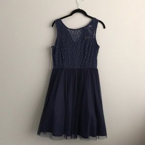 Navy A Line Dress